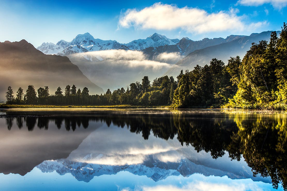 Lake Matheson at sunrise